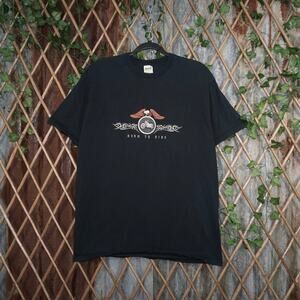 Large -Vintage Y2K eagle motorcycle tribal 90s embroider tee